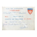 Carte abonné foot LILLE LOSC supporters 1958/1959