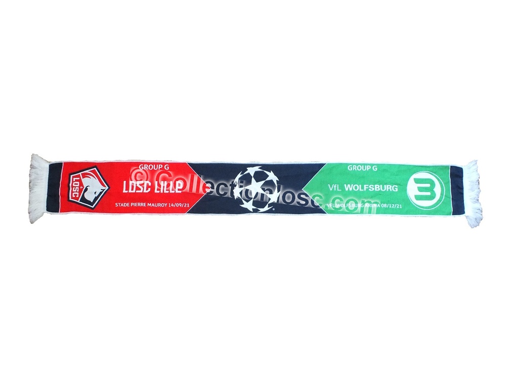 Echarpe foot LILLE LOSC WOLFSBURG Champions League 2021/2022
