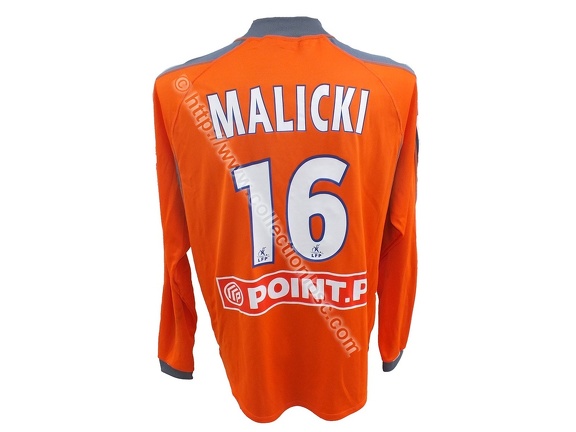 Maillot du LOSC porté par Grégory MALICKI en Coupe de la Ligue édition 2005/2006