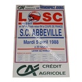 Affiche foot ancienne LILLE LOSC SCA ABBEVILLE coupe de France 1987/1988