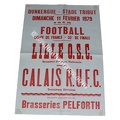 Affiche foot LILLE CRUFC CALAIS coupe de FRANCE 1978/1979