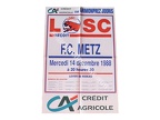 Affiche foot ancienne LILLE LOSC METZ FCM 1988/1989