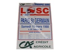 Affiche foot ancienne LILLE LOSC PSG PARIS 1987/1988