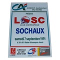 Affiche foot vintage LILLE LOSC FCSM SOCHAUX 1991/1992