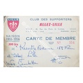 Carte abonné foot LILLE LOSC supporters 1955/1956