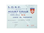 Carte foot LILLE LOSC supporter 1983/1984