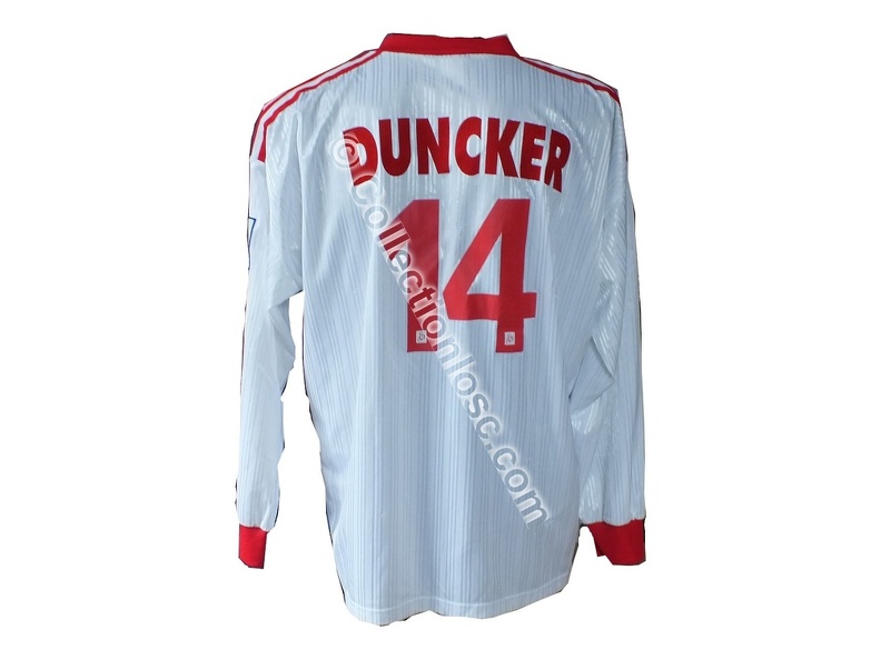 Maillot porté foot LILLE LOSC DUNCKER coupe de la Ligue 1997/1998