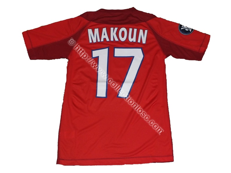 Maillot du LOSC porté par Jean II MAKOUN en Coupe UEFA édition 2004/2005