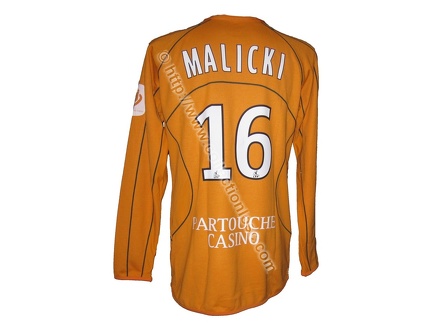 Maillot du LOSC porté par Grégory MALICKI en L1 saison 2008/2009