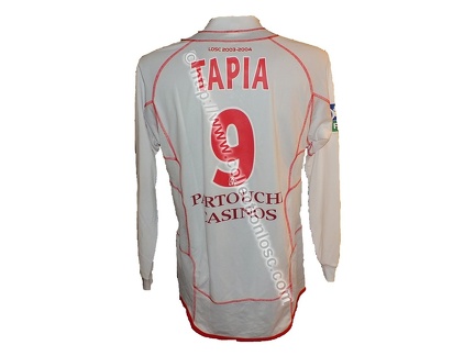 Maillot du LOSC porté par Hector TAPIA durant la saison de D1 2003/2004